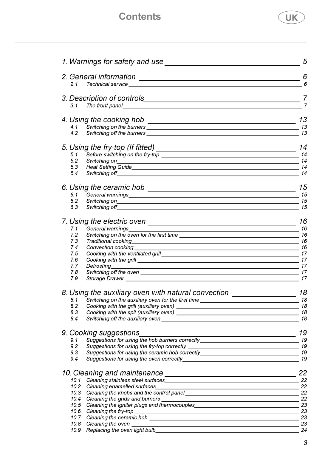 Electrolux C41022G manual Contents 