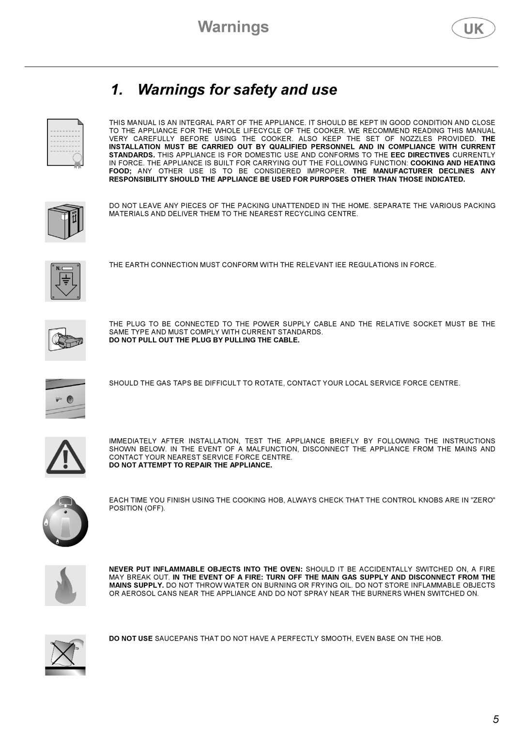 Electrolux C41029V, C41029G manual Do not Pull OUT the Plug by Pulling the Cable 