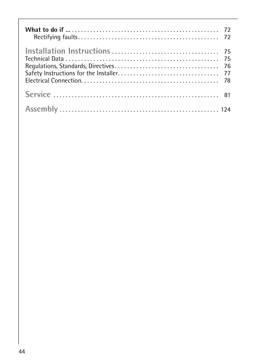 Electrolux C67600K operating instructions Service 