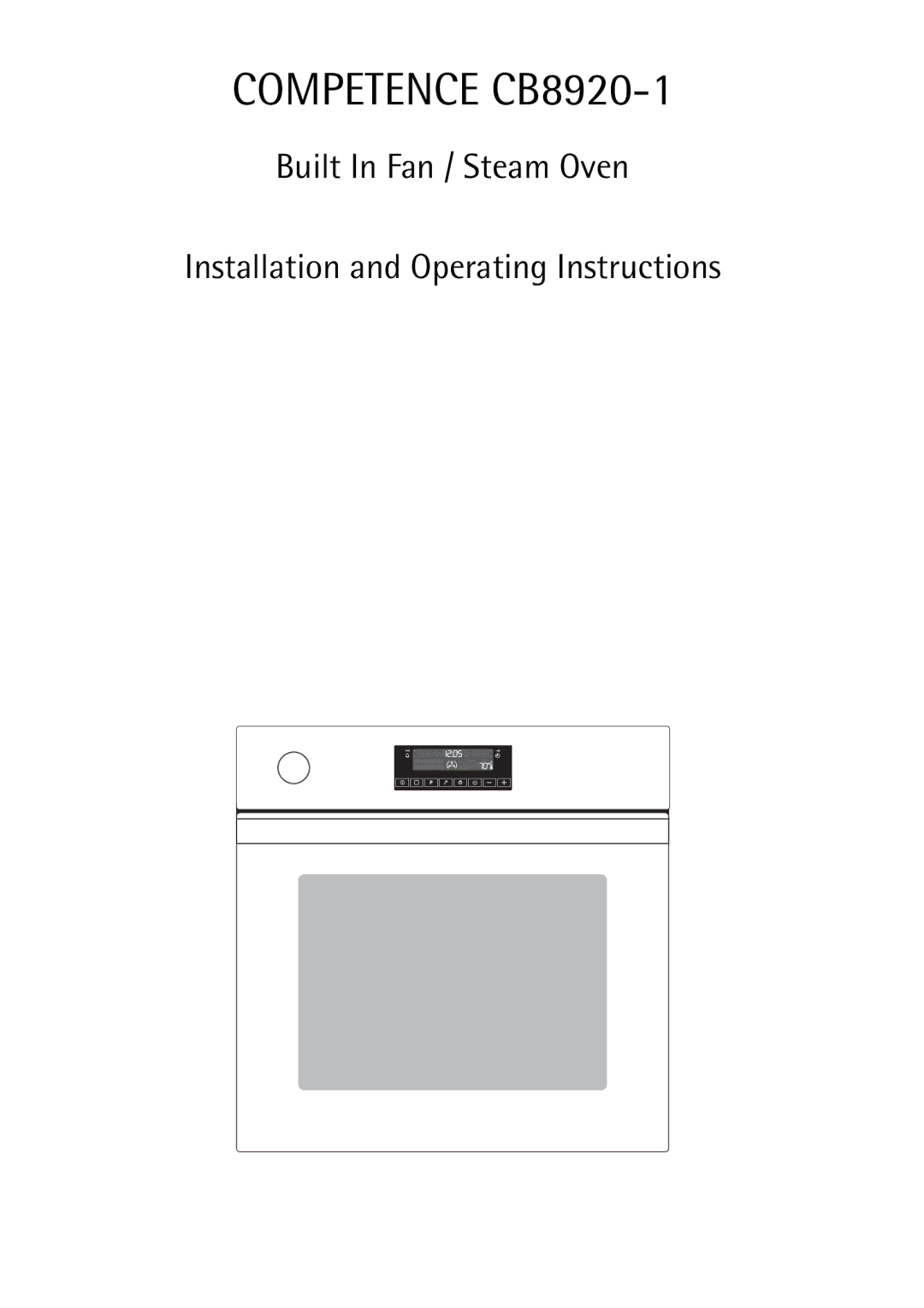 Electrolux operating instructions Competence CB8920-1 