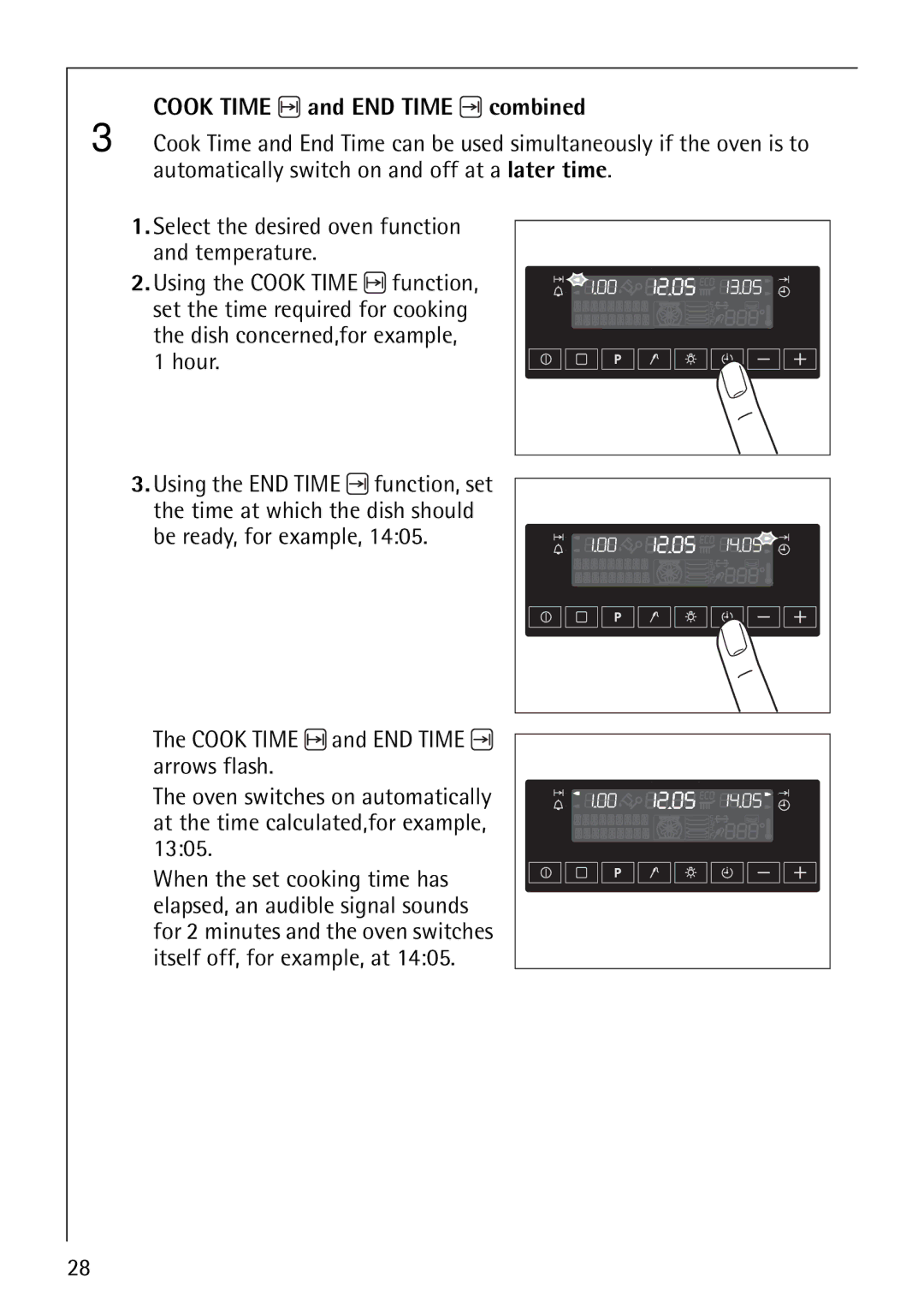 Electrolux CB8920-1 operating instructions Cook Time and END Time combined 