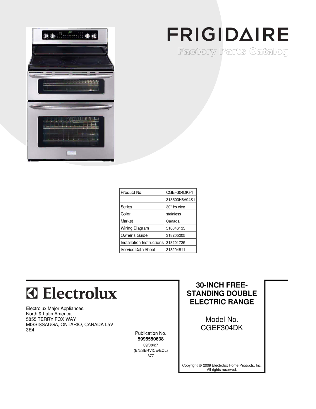 Electrolux CGEF304DK installation instructions Inch Free 