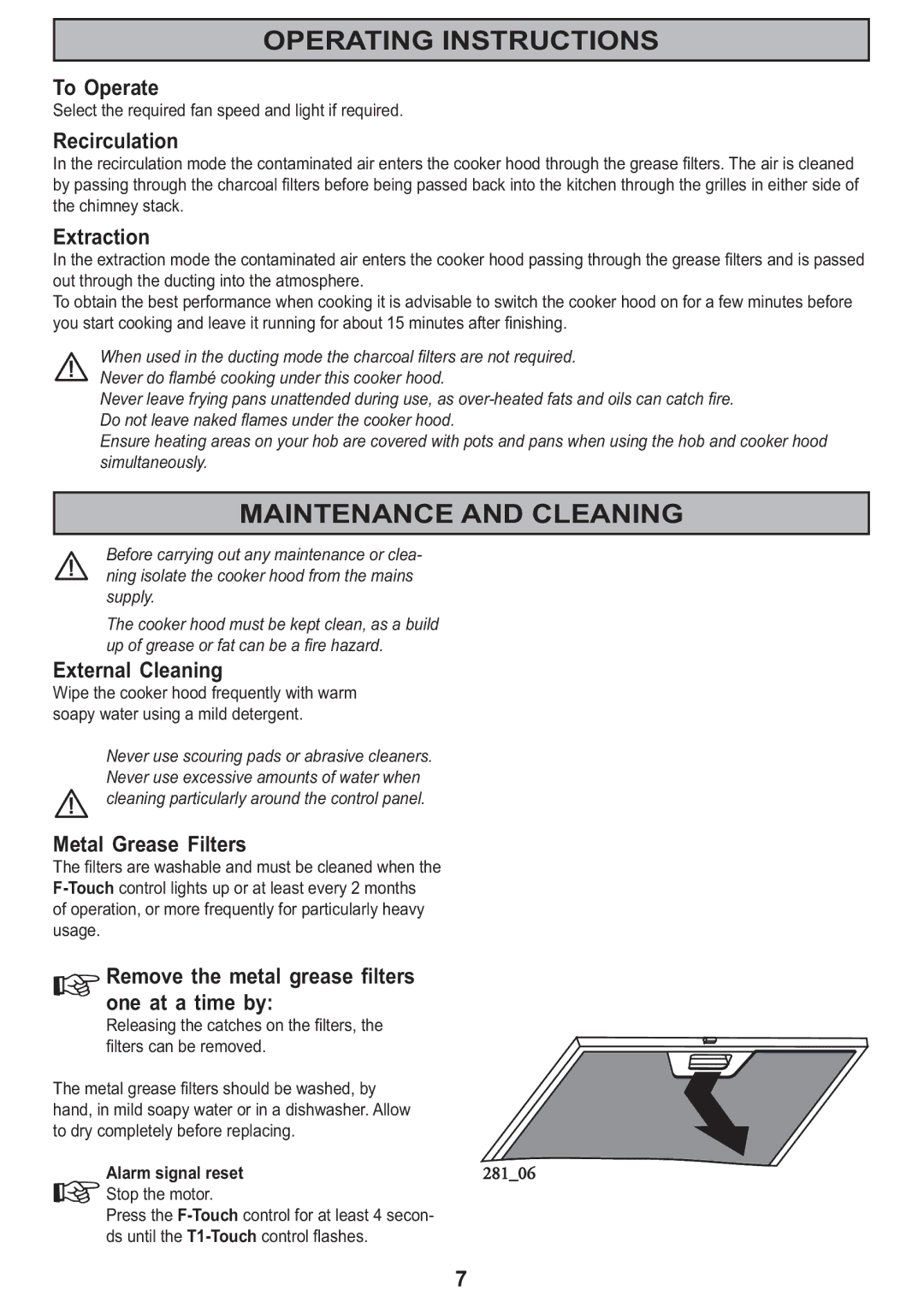 Electrolux CH 910 manual Maintenance and Cleaning 