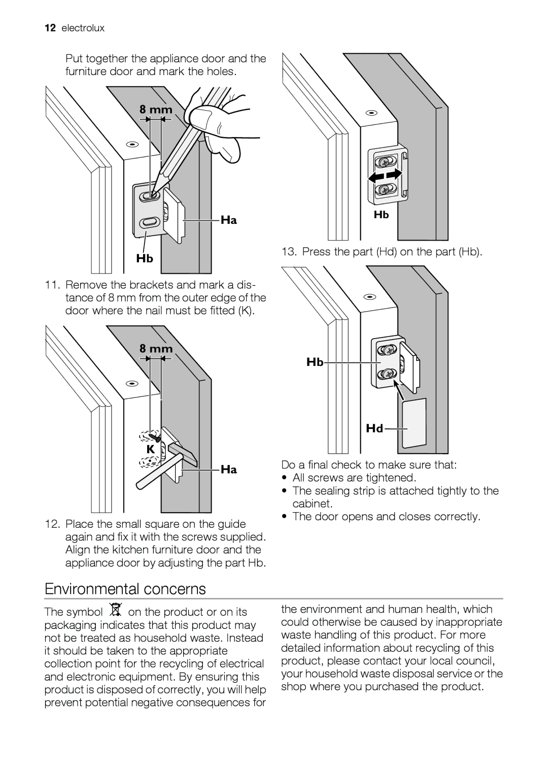 Electrolux CI 800 FA user manual Environmental concerns 