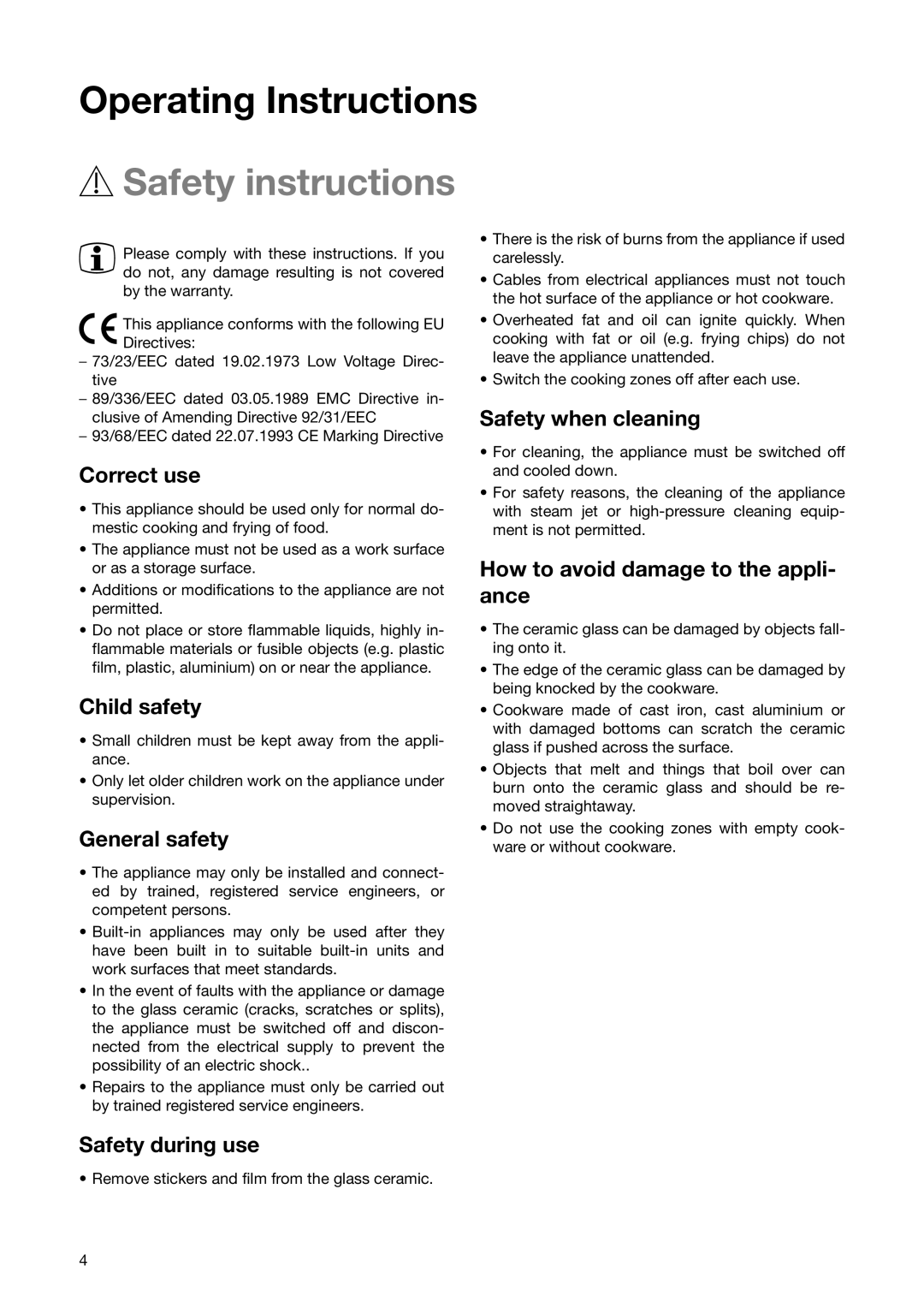 Electrolux CM 600 BLK manual Safety instructions 