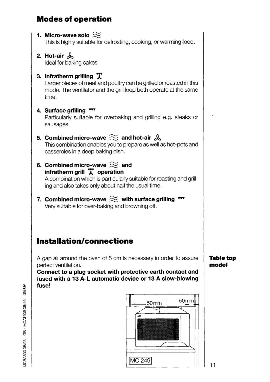 Electrolux COMBI 625 manual 