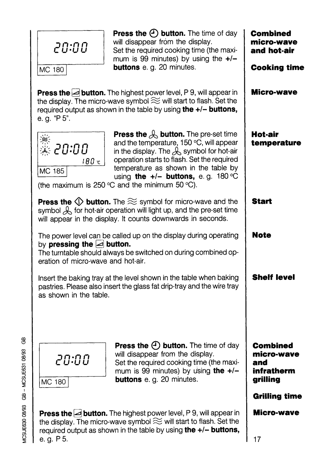 Electrolux COMBI 625 manual 