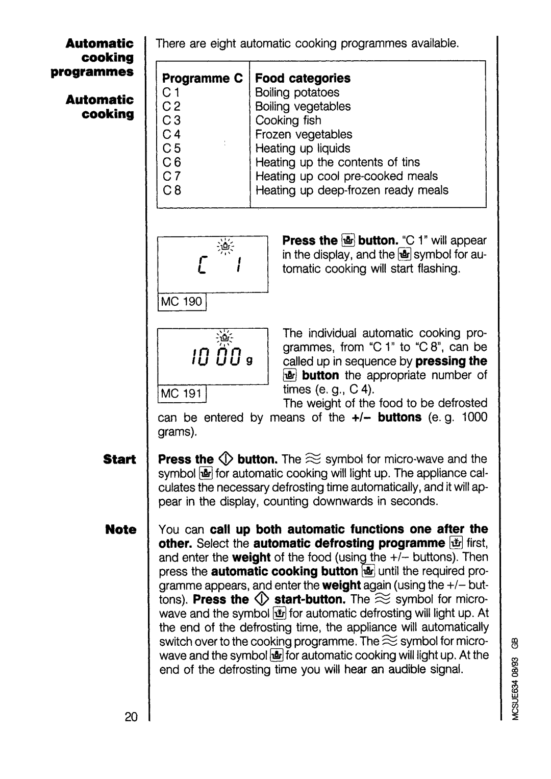 Electrolux COMBI 625 manual 