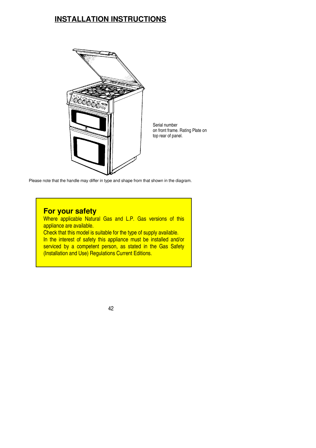 Electrolux CSIG 511 installation instructions Installation Instructions 