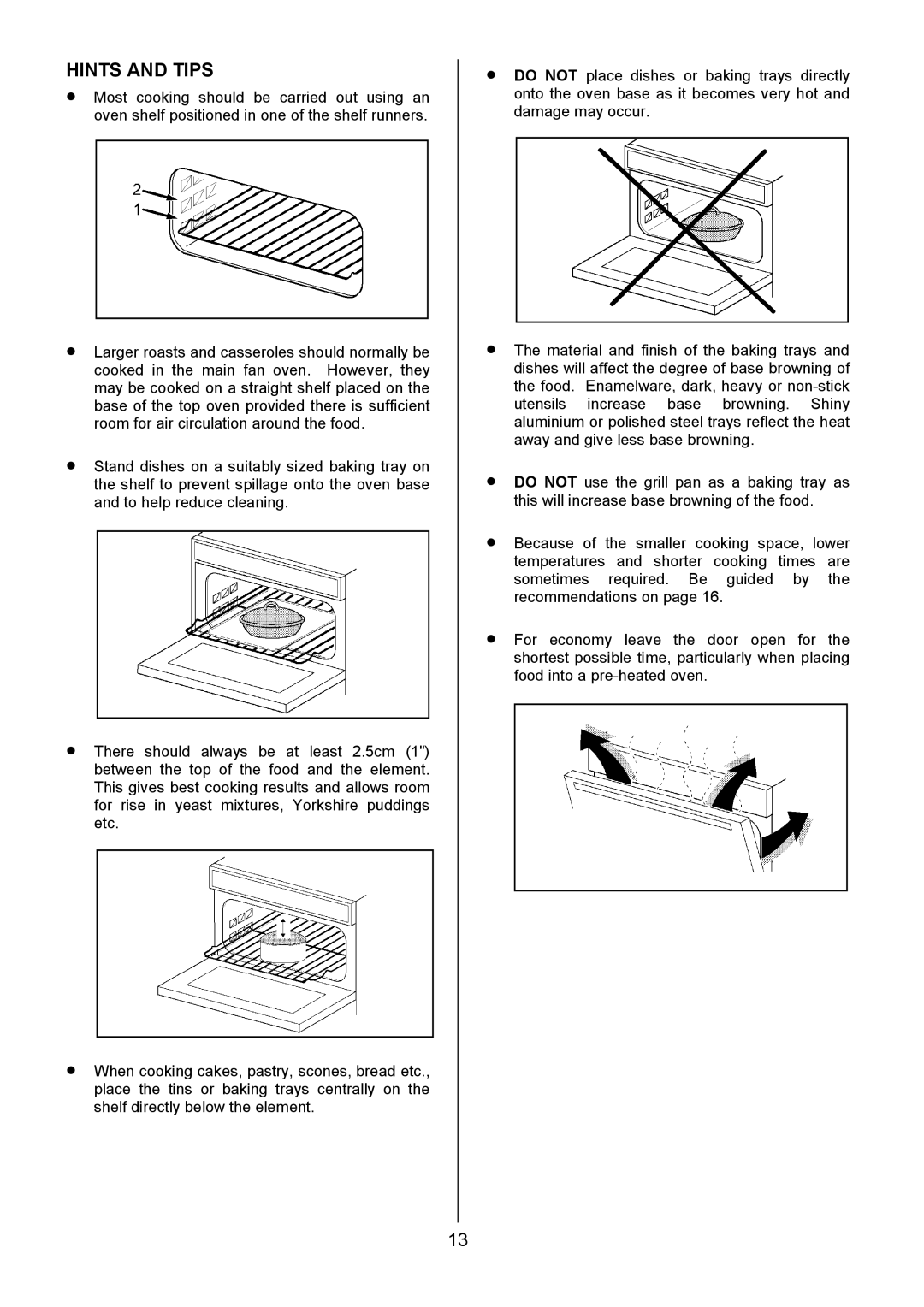 Electrolux CSM 559 installation instructions Hints and Tips 