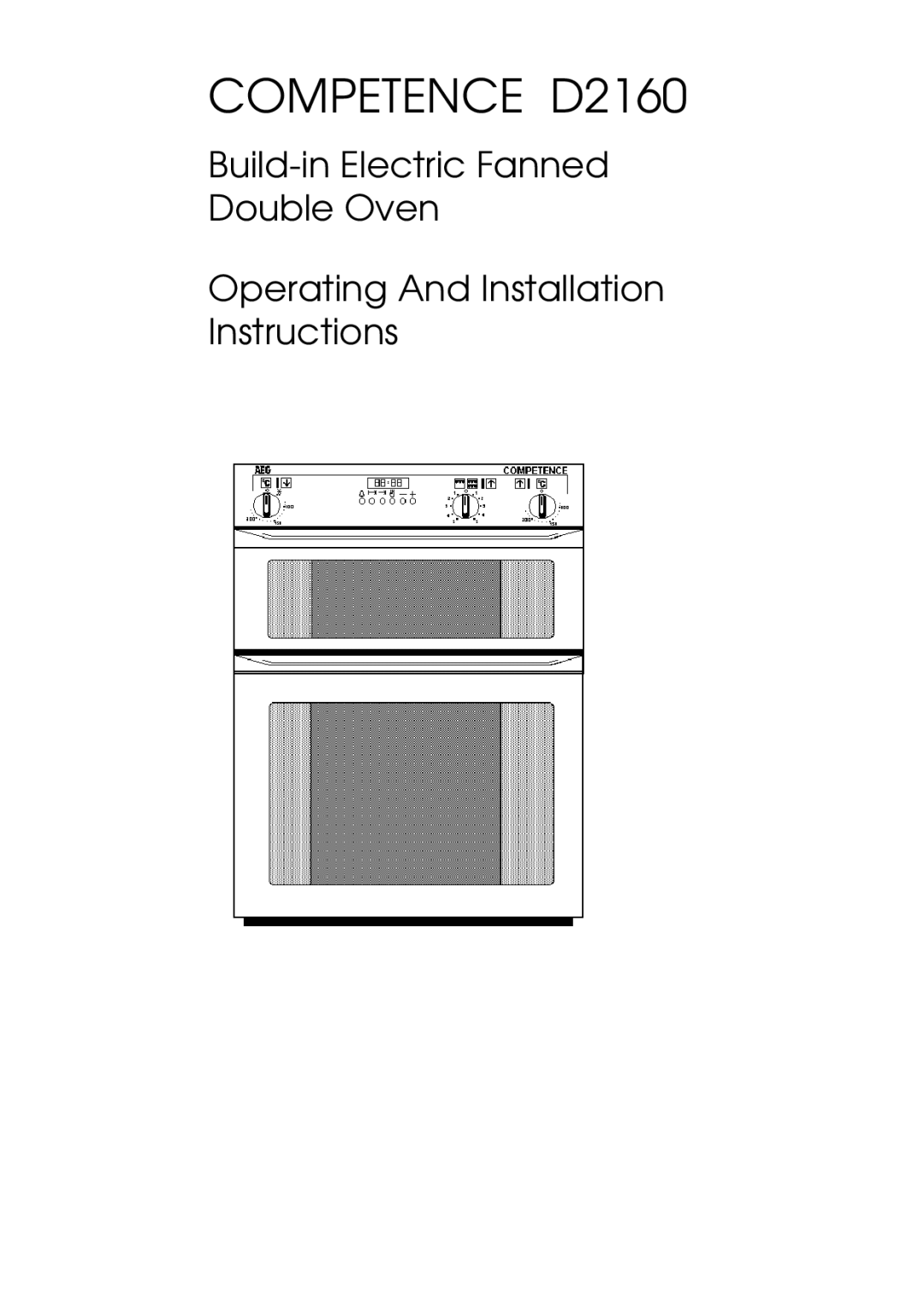 Electrolux installation instructions Competence D2160 