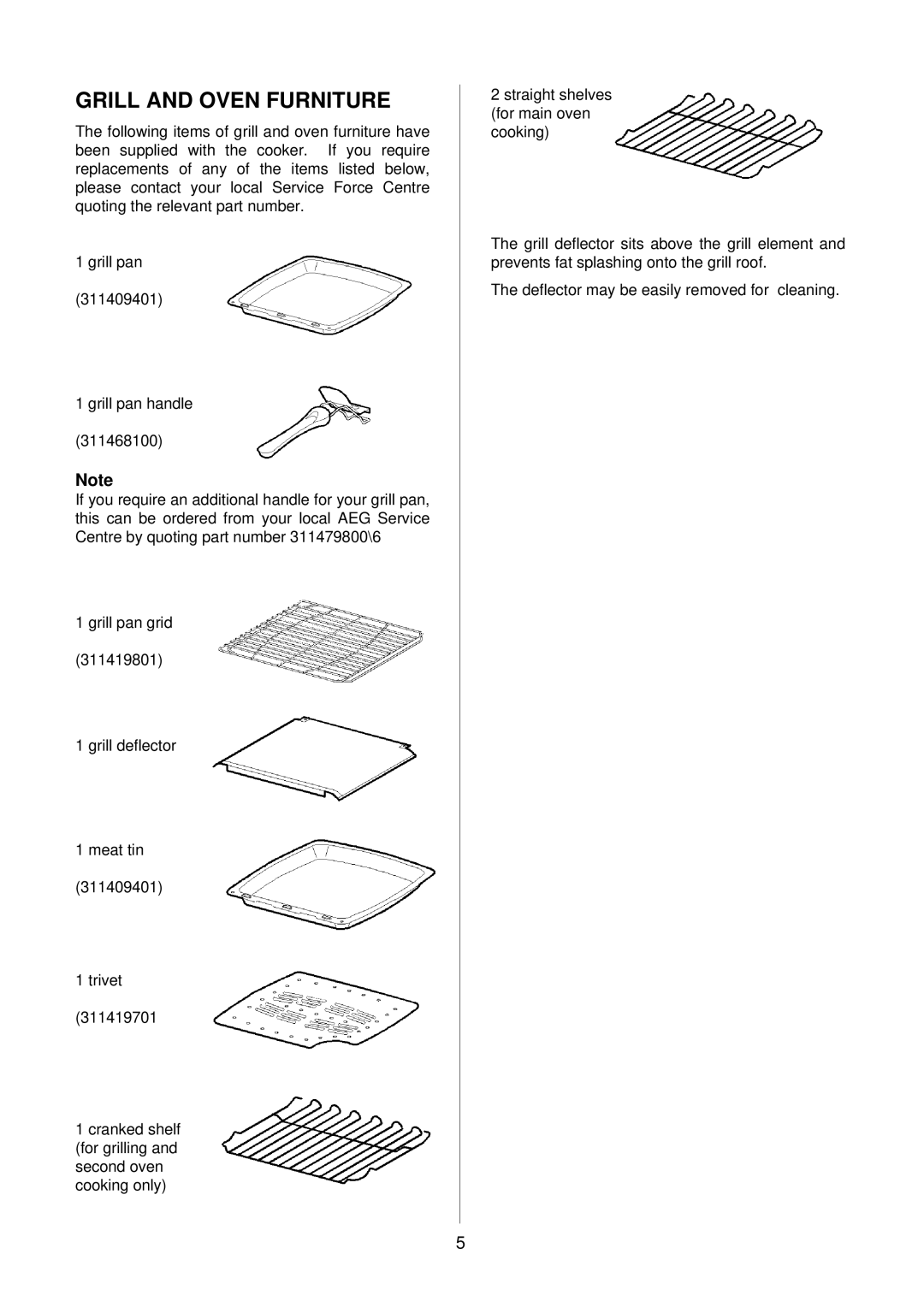 Electrolux D2160 installation instructions Grill and Oven Furniture 