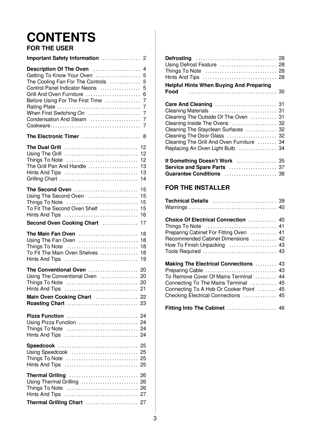 Electrolux D4100-1 operating instructions Contents 