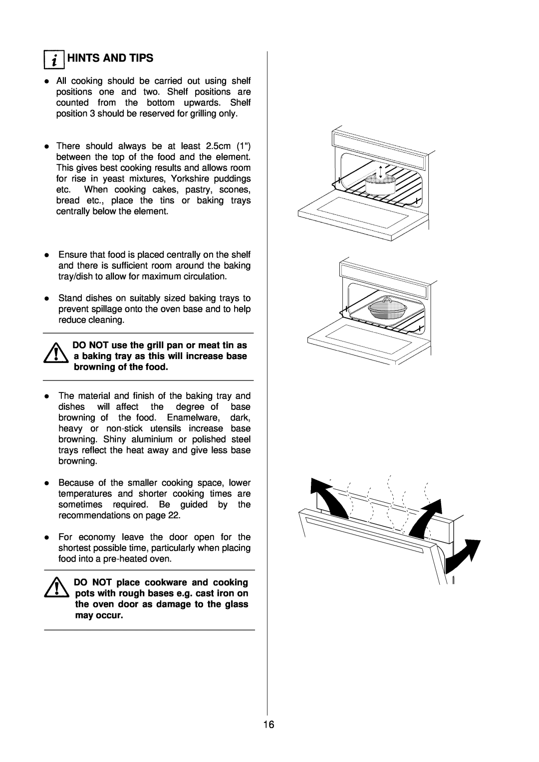 Electrolux D4100-1 operating instructions Hints And Tips, l position 3 should be reserved for grilling only 
