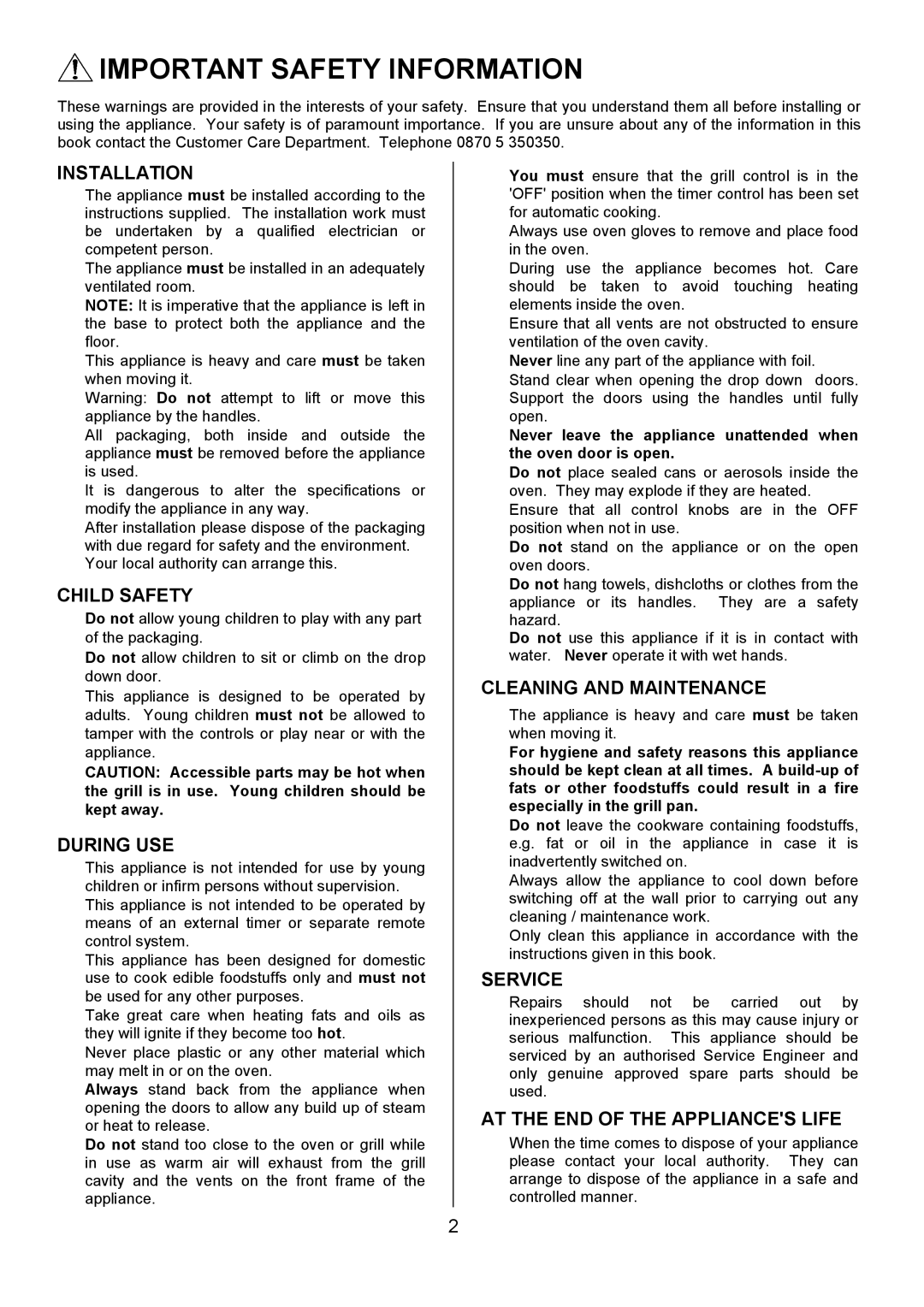 Electrolux D4101-4 operating instructions Important Safety Information 