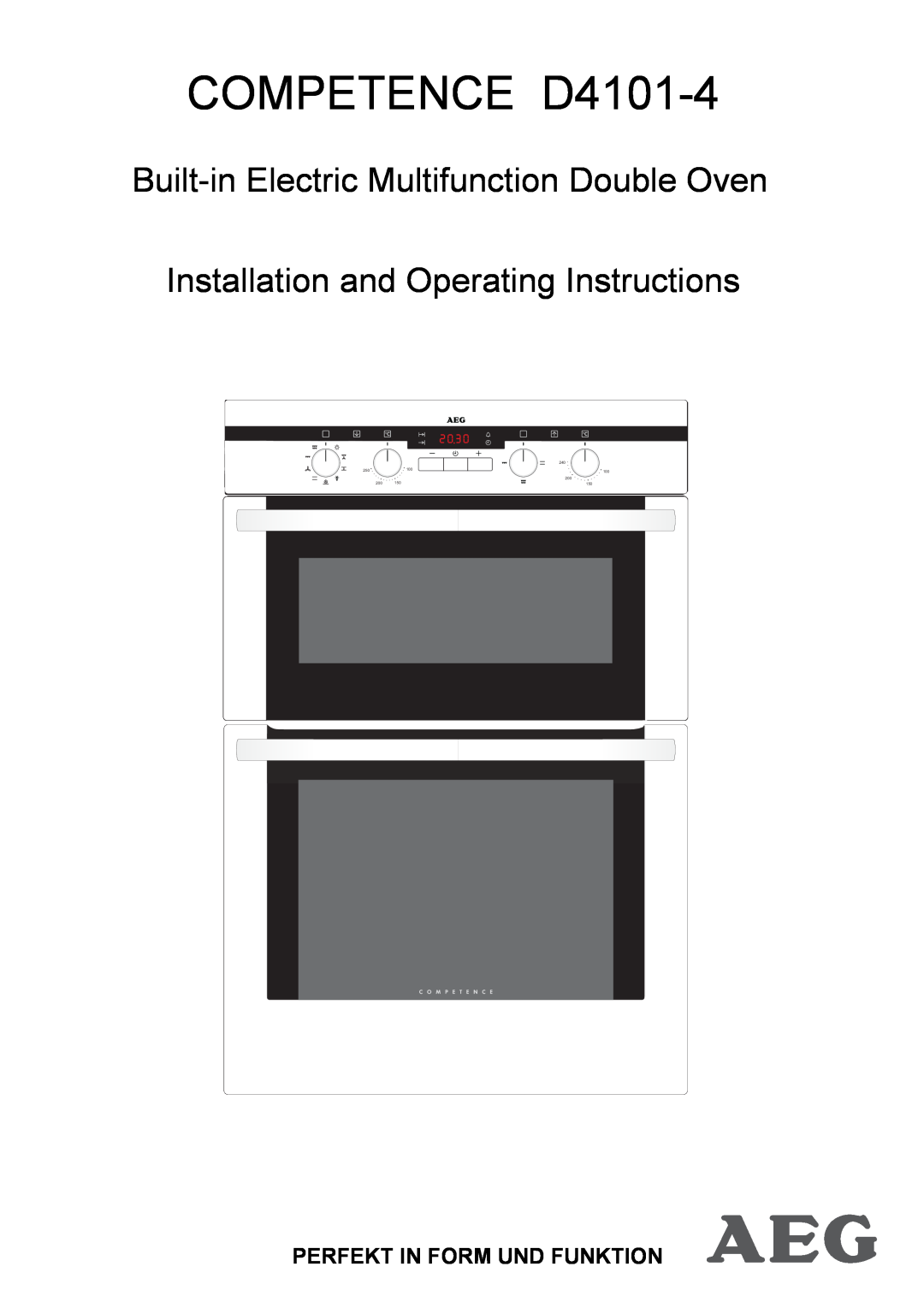 Electrolux operating instructions Perfekt In Form Und Funktion, COMPETENCE D4101-4, 250100, 240 