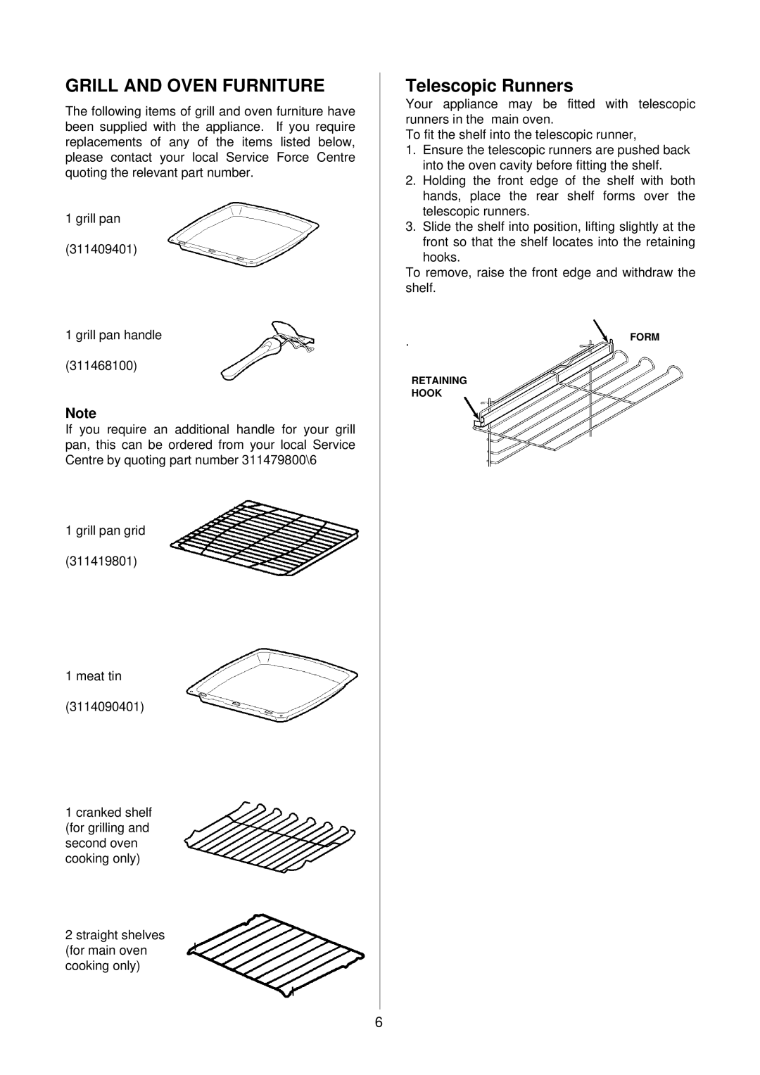 Electrolux D4150-1 manual Grill and Oven Furniture 