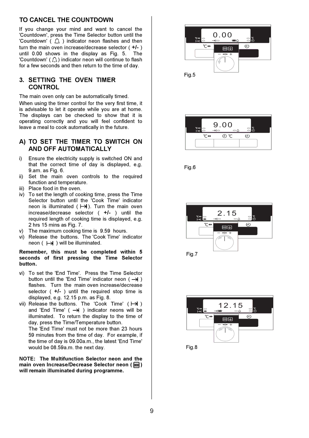 Electrolux D5701-4 manual To Cancel the Countdown, Setting the Oven Timer Control 