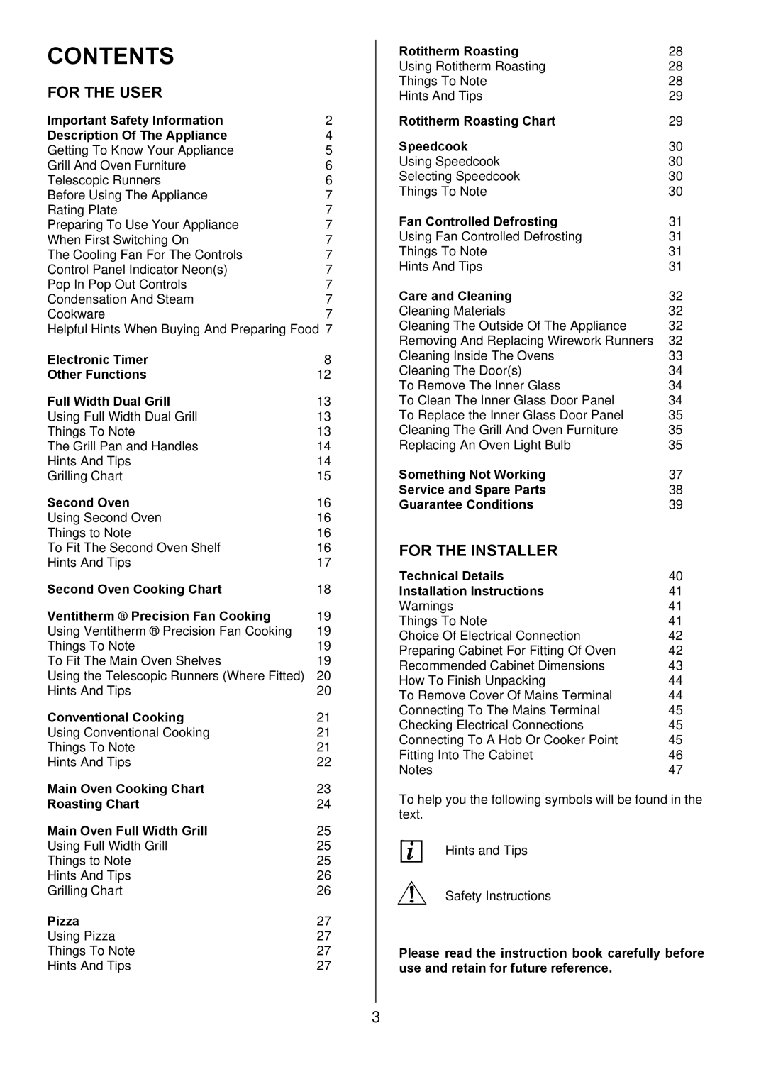 Electrolux D5701-5 manual Contents 