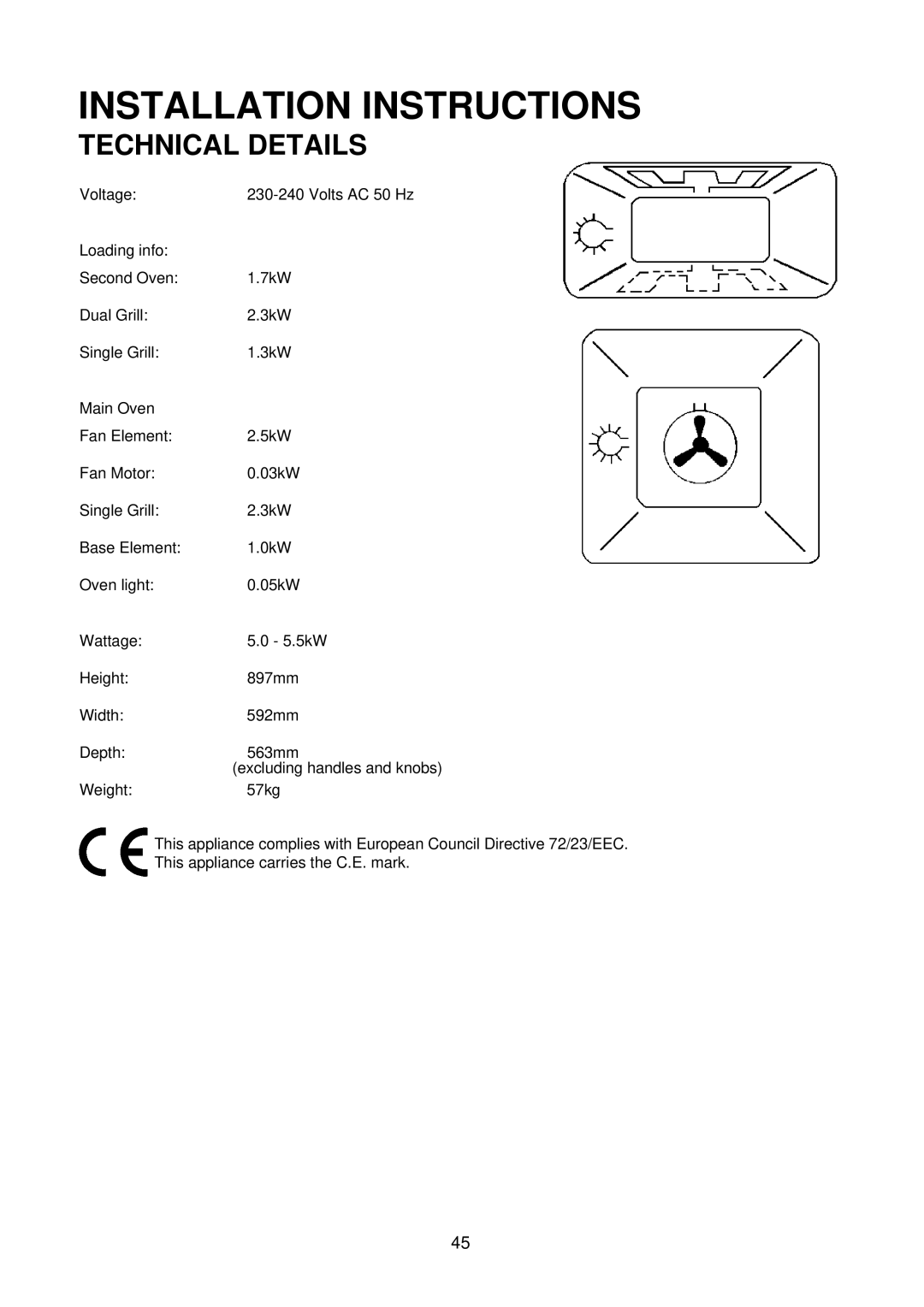 Electrolux D8100-1 operating instructions Installation Instructions, Technical Details 