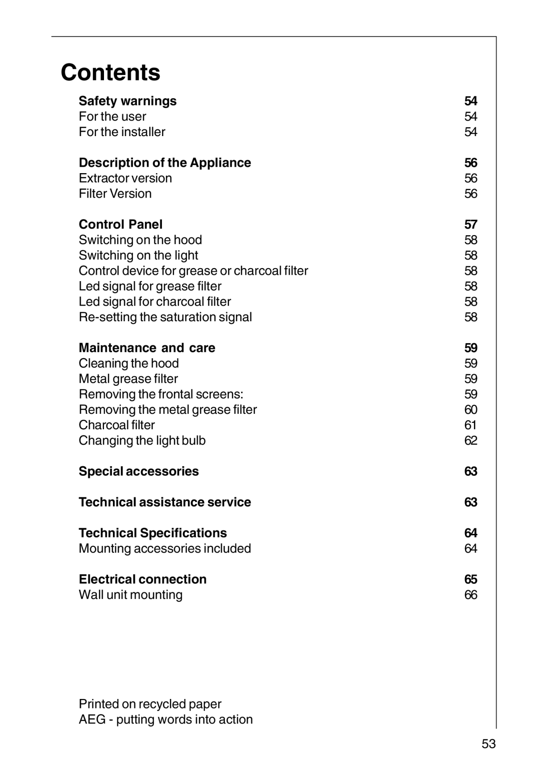 Electrolux CHDD 8795, DD 8794 installation instructions Contents 