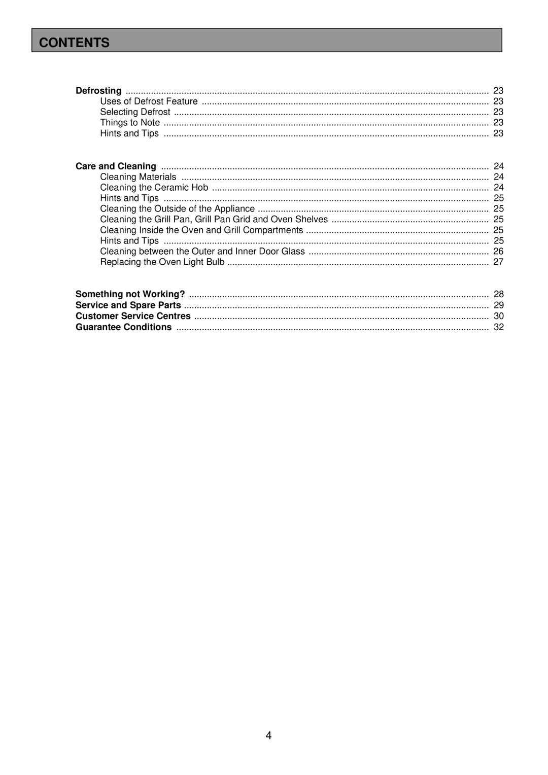 Electrolux DDO60CE manual Uses of Defrost Feature Selecting Defrost 