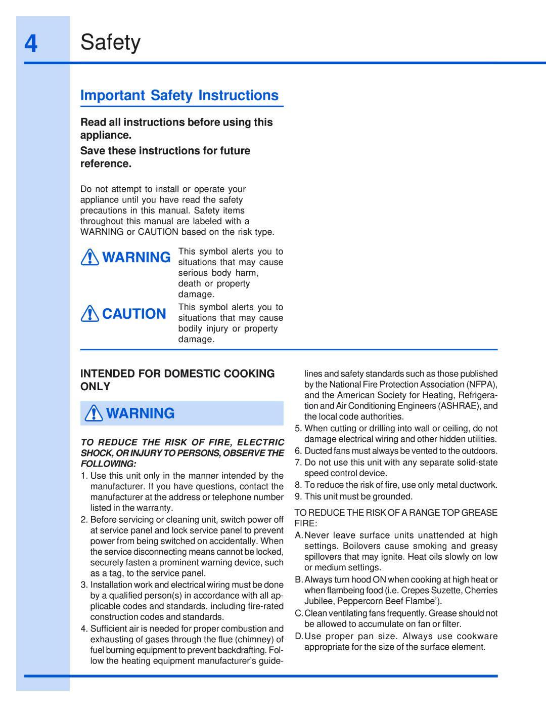 Electrolux DFKTWC75GS installation instructions Important Safety Instructions 