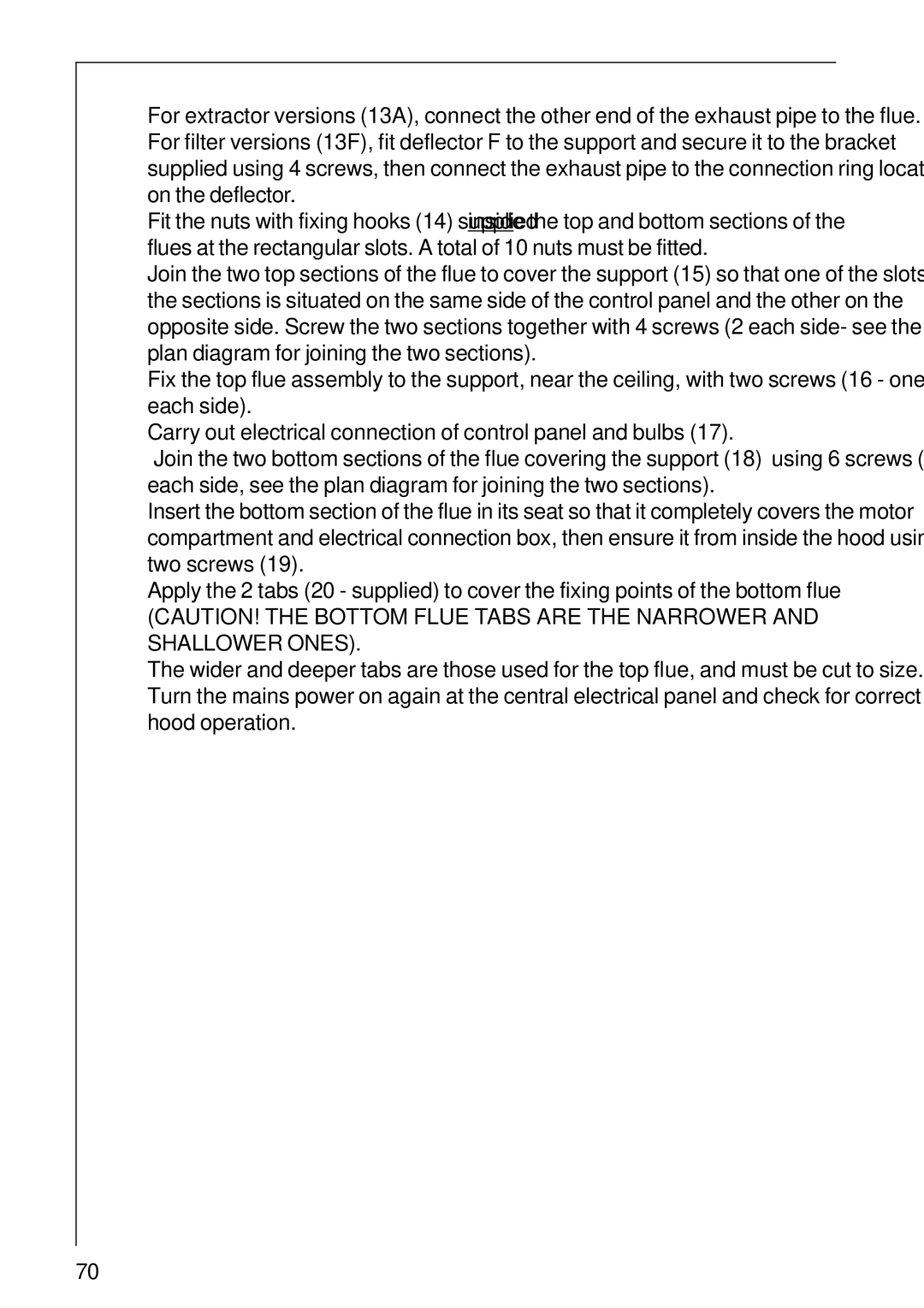 Electrolux CHDI 8610 installation instructions 