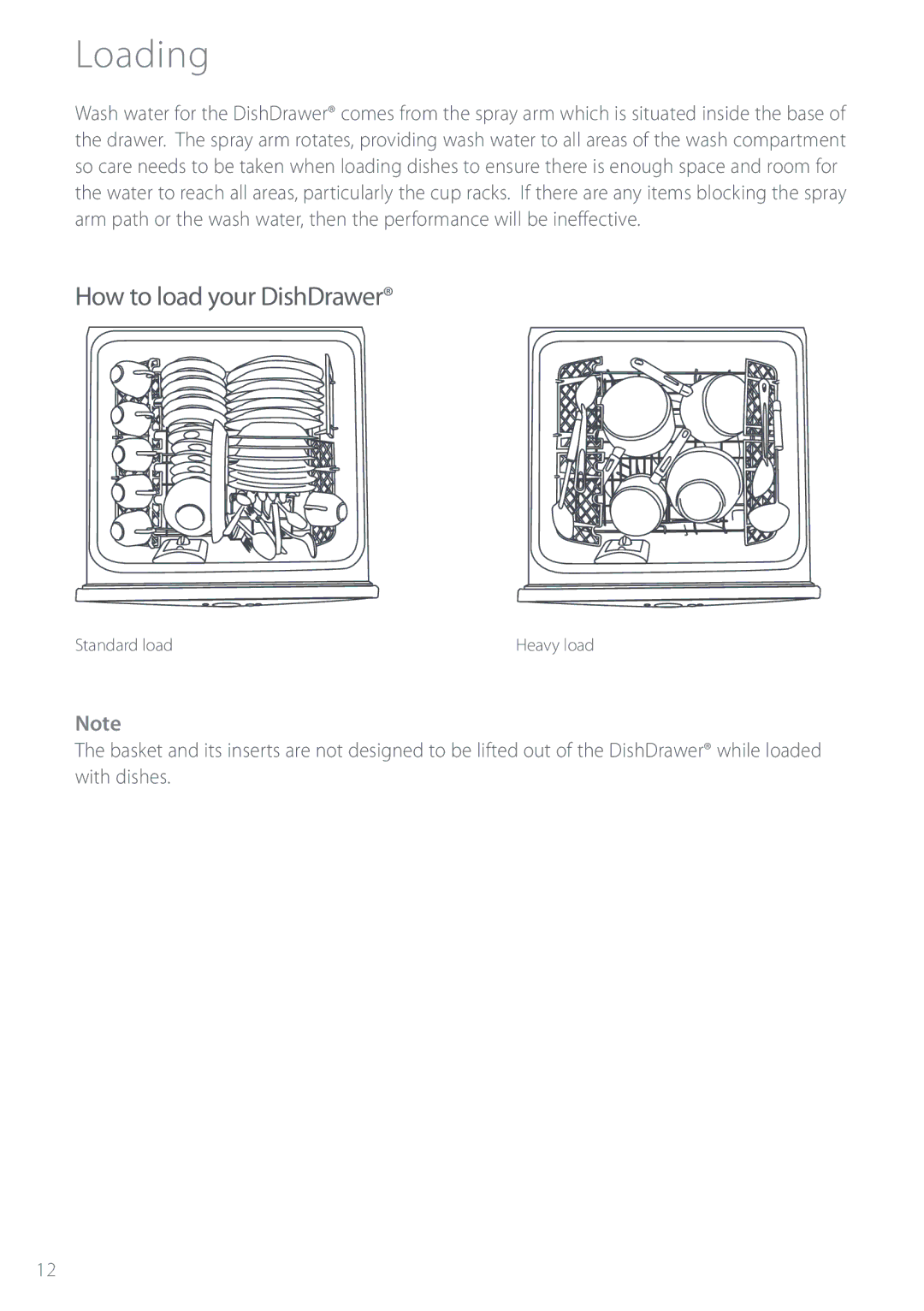 Electrolux DS603 manual Loading, How to load your DishDrawer 