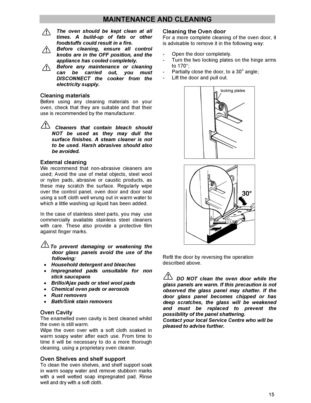 Electrolux DSO51EL manual Maintenance and Cleaning 