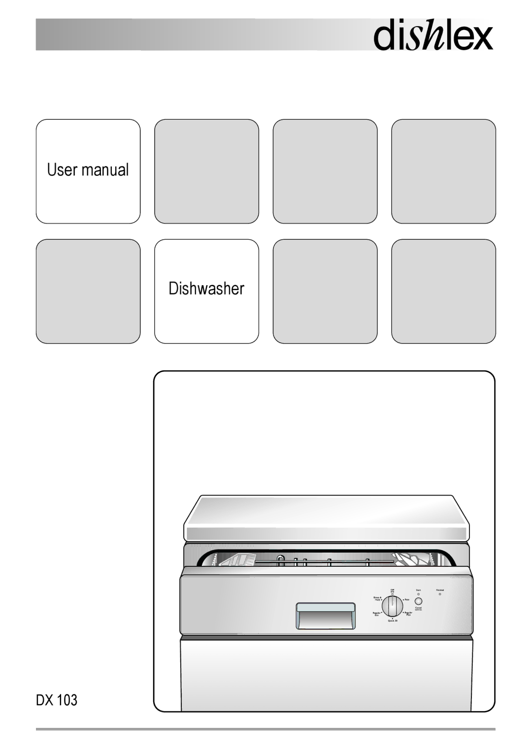 Electrolux DX 103 user manual Dishwasher 