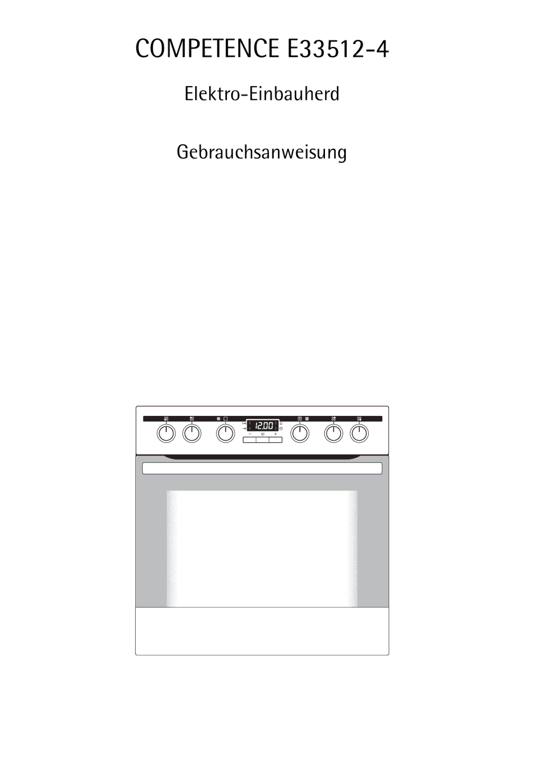 Electrolux E-33512-4 manual Competence E33512-4 