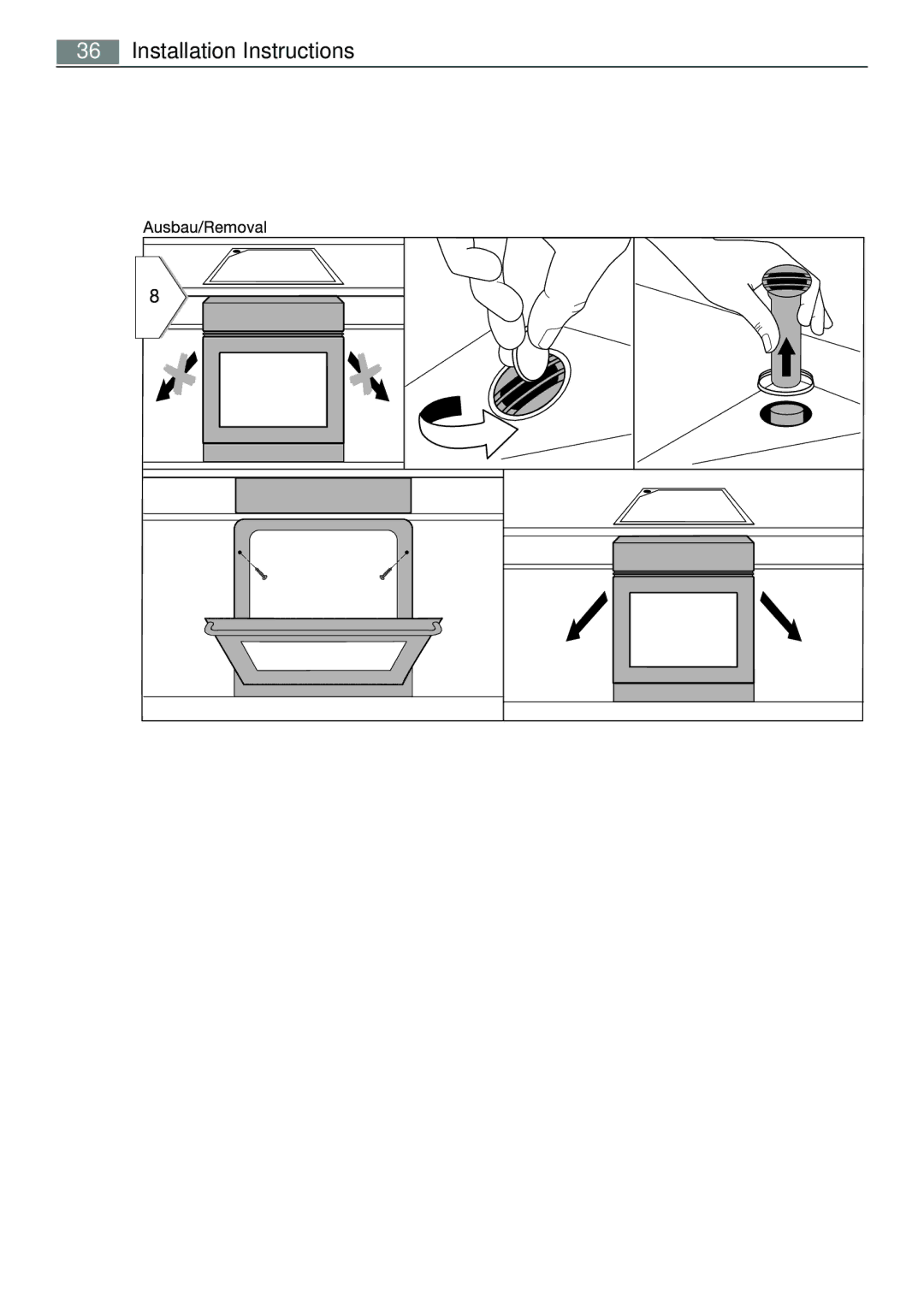 Electrolux E1101-5 user manual Installation Instructions 