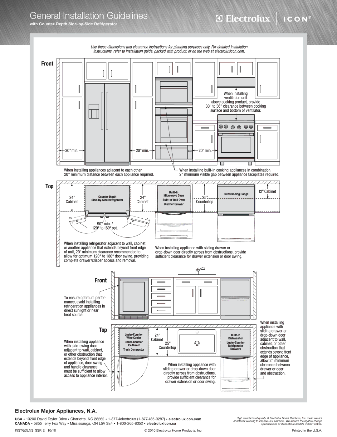 Electrolux E15IM60GPS specifications With Counter-Depth Side-by-Side Refrigerator 