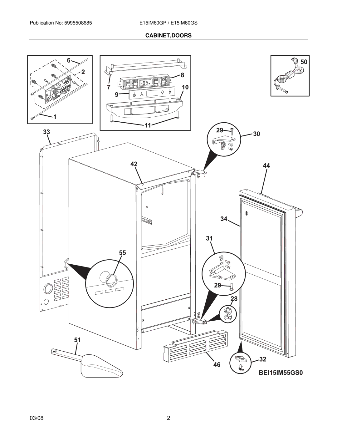 Electrolux E15IM60GSS0, E15IM60GPS0 manual Cabinet,Doors 