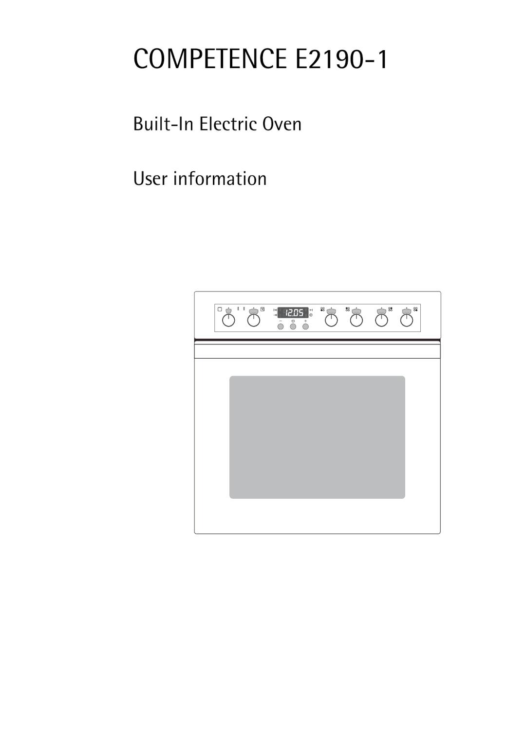 Electrolux manual Competence E2190-1 