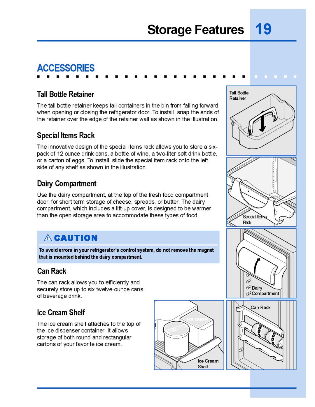 Electrolux E23CS78DSS manual Accessories 