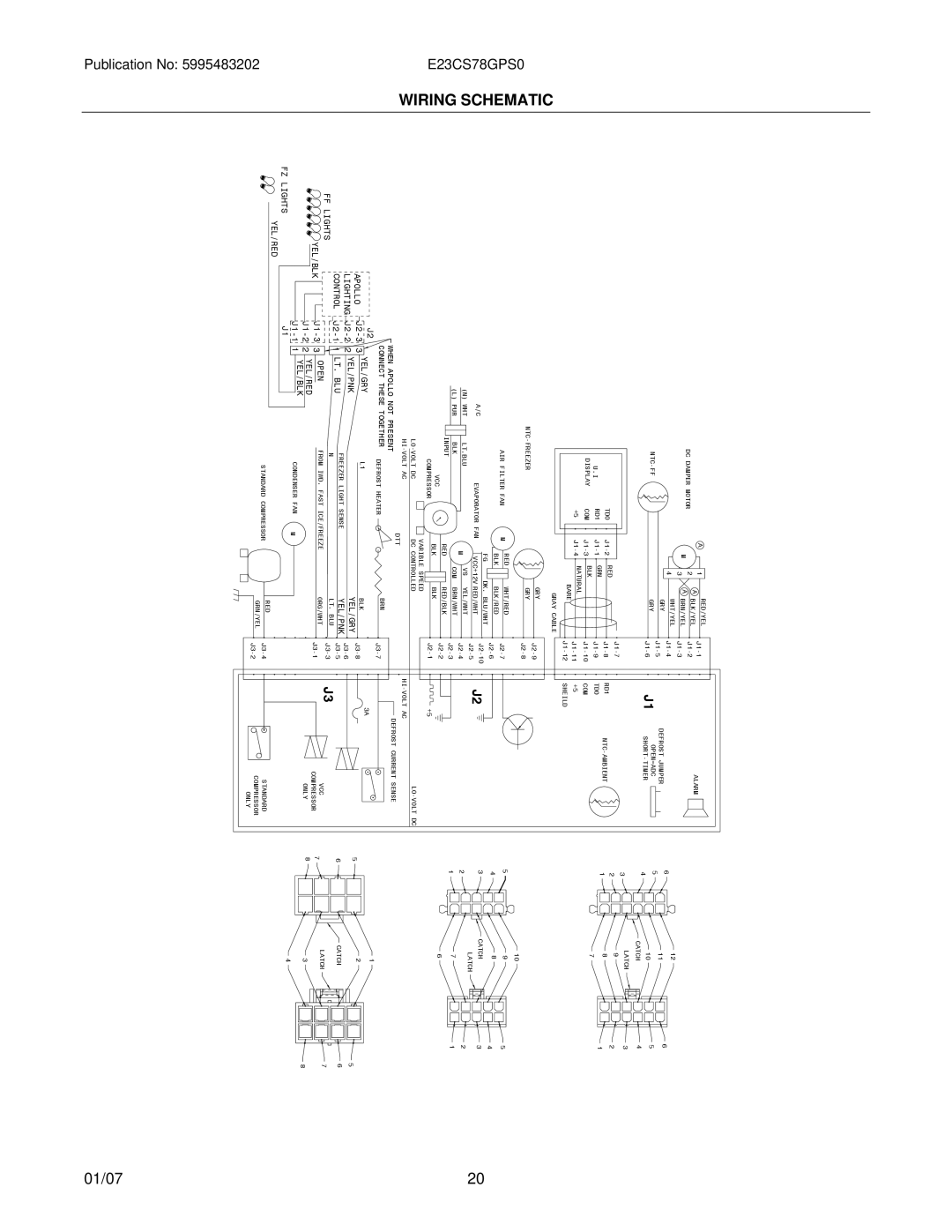 Electrolux E23CS78GP manual Wiring Schematic 