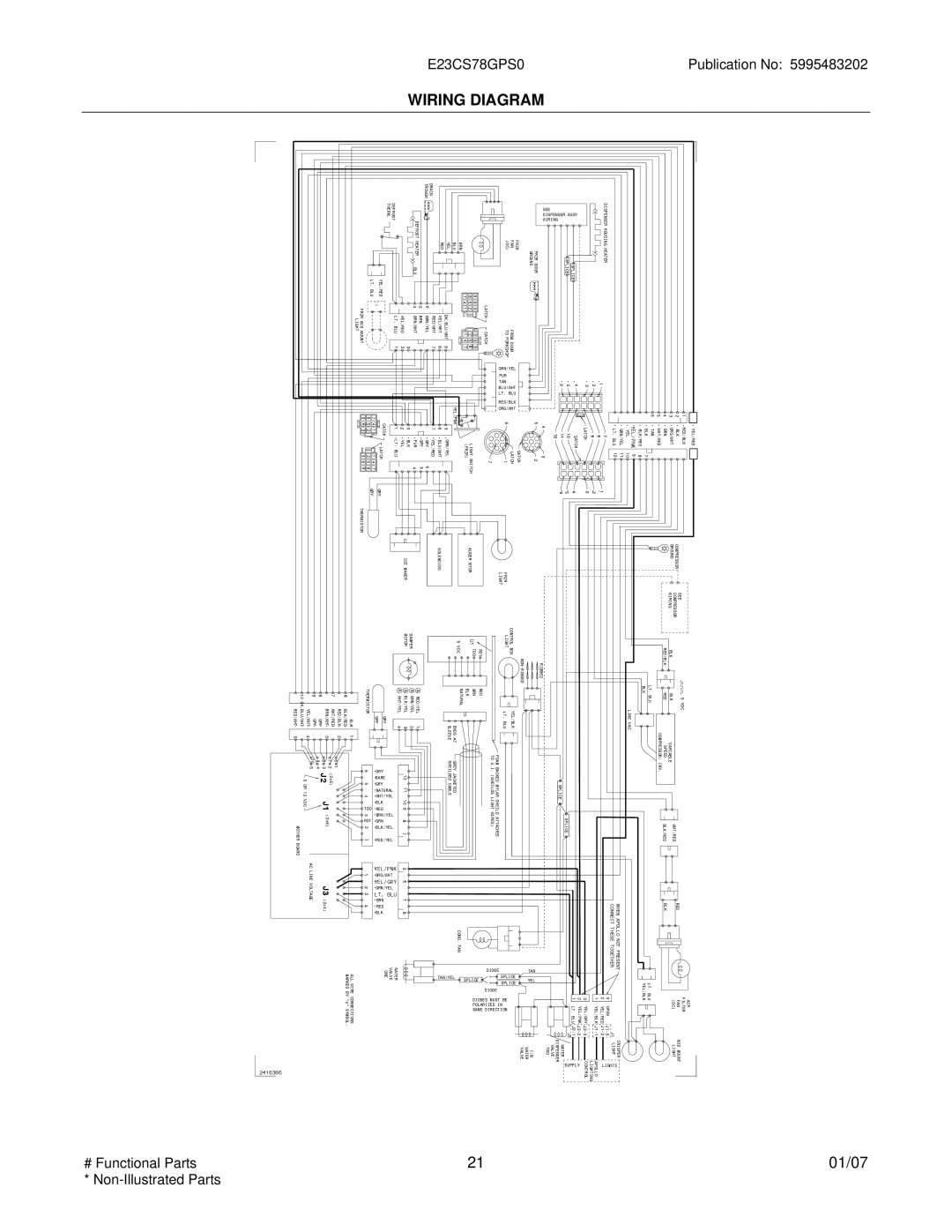 Electrolux E23CS78GP manual Wiring Diagram 