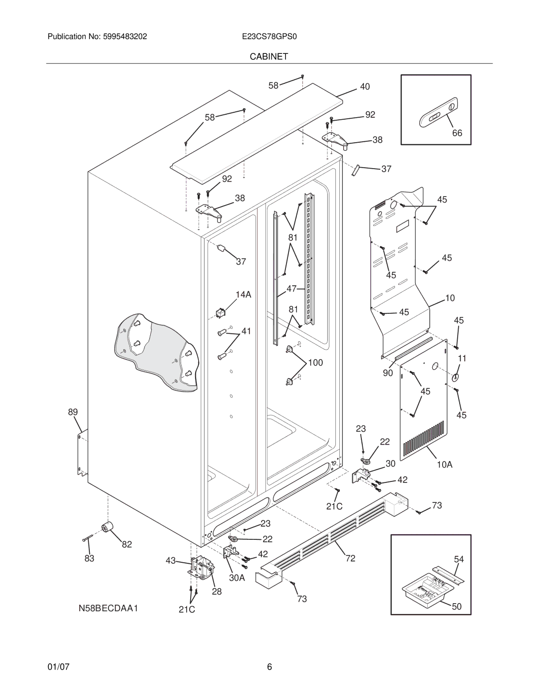 Electrolux E23CS78GP manual N58BECDAA1, 21C 