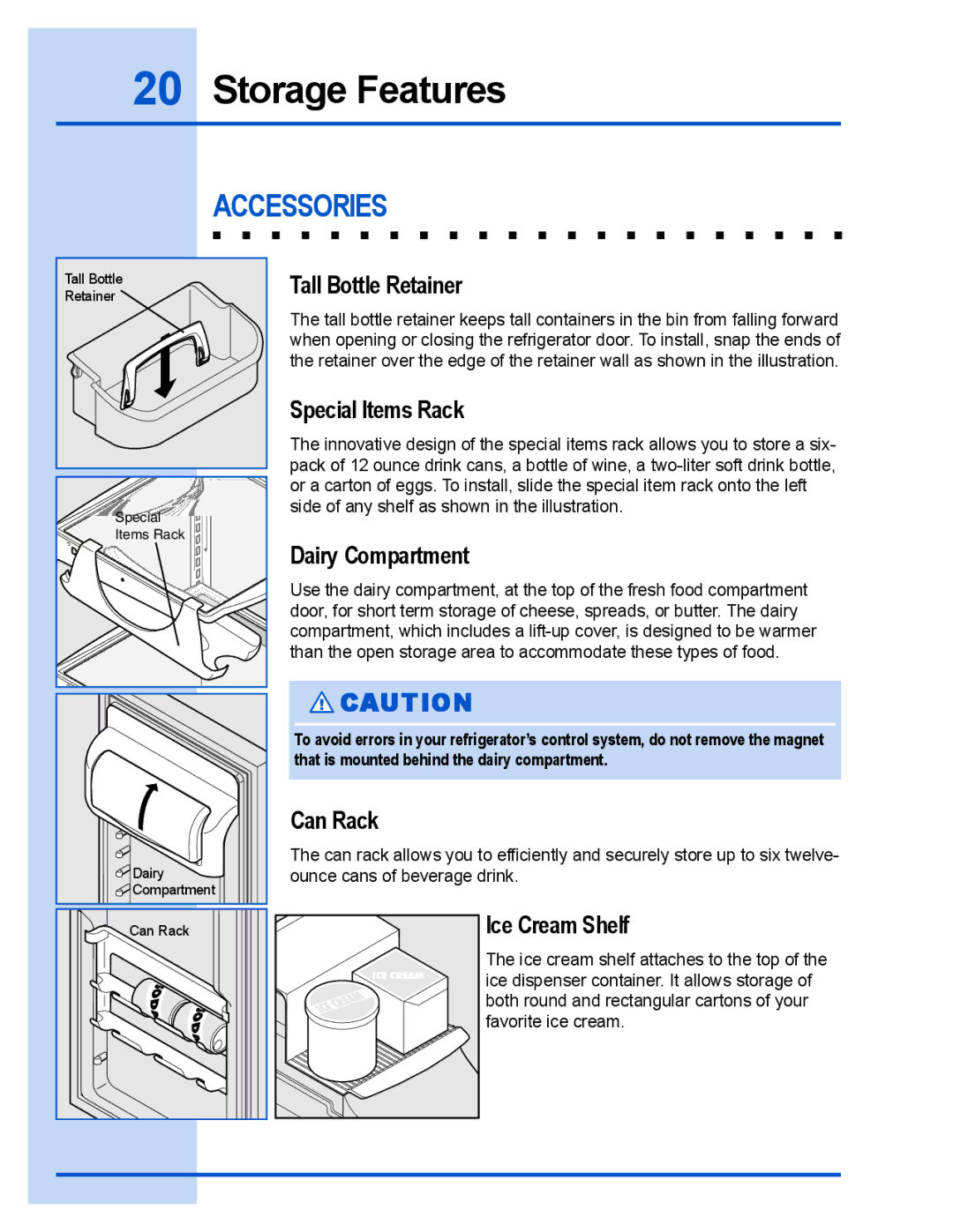 Electrolux E23CS78GPS manual Accessories 