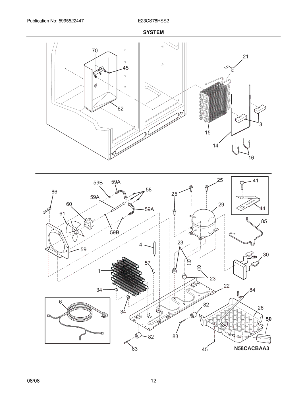 Electrolux E23CS78HSS2 manual N58CACBAA3, System 