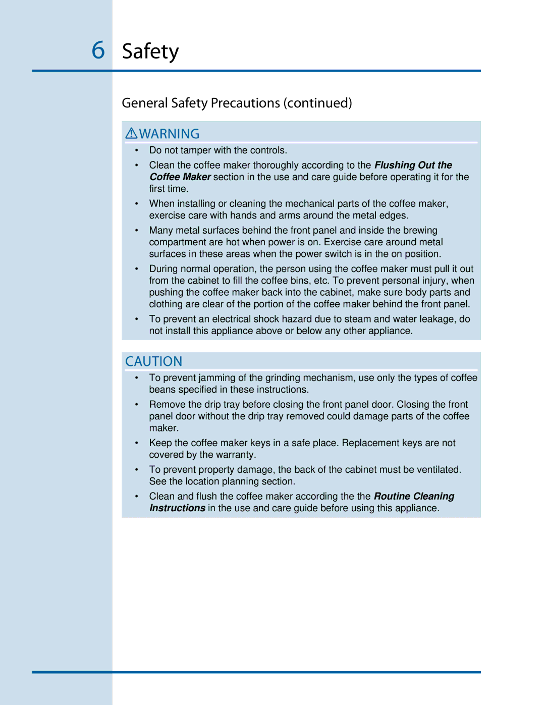 Electrolux E24CM76GSS installation instructions General Safety Precautions 