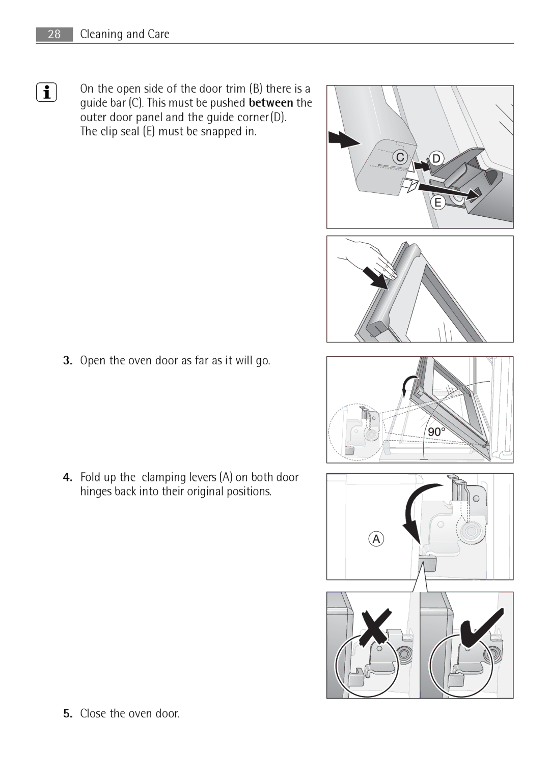 Electrolux E3000-5 user manual Close the oven door 