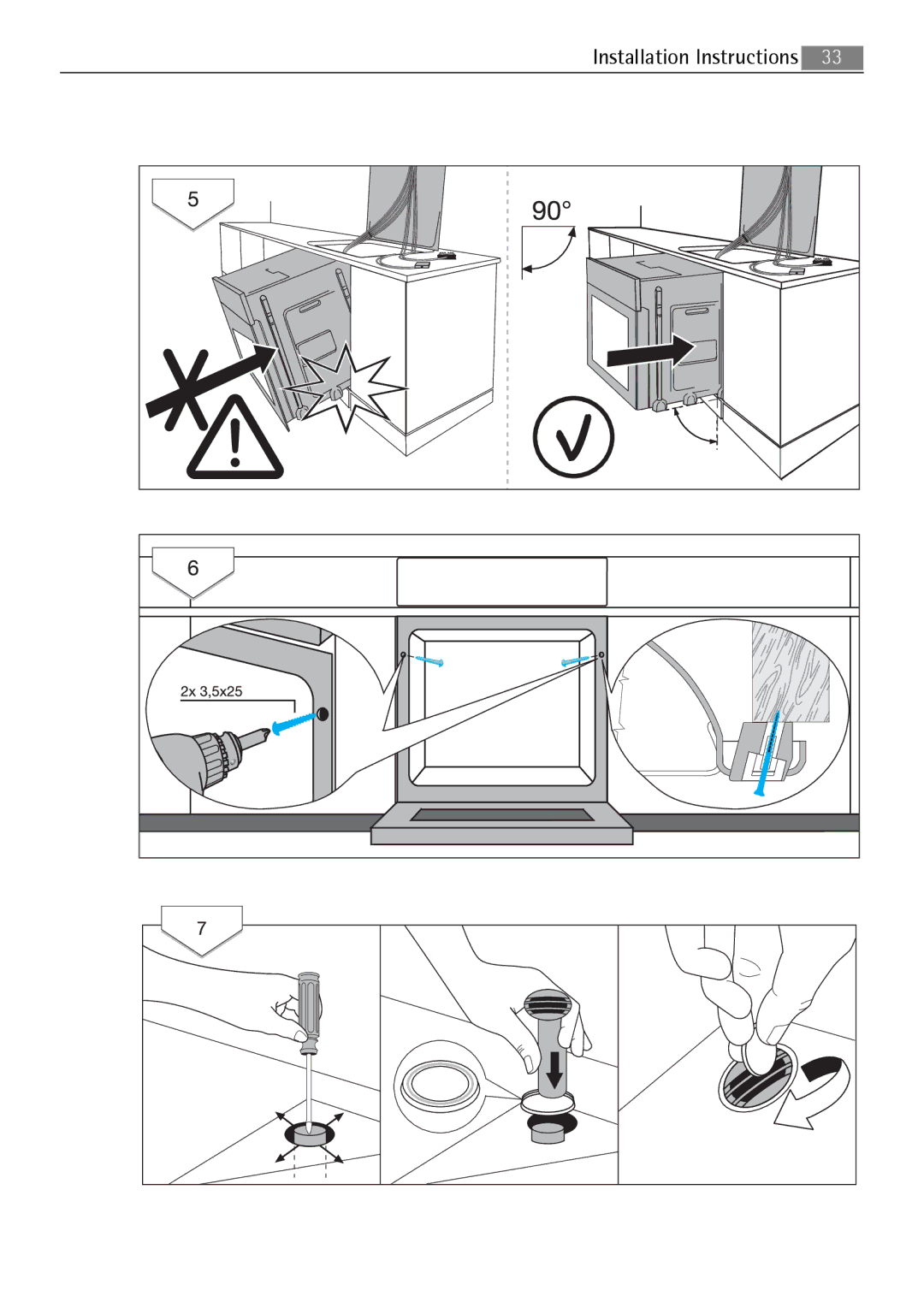 Electrolux E3000-5 user manual Installation Instructions 