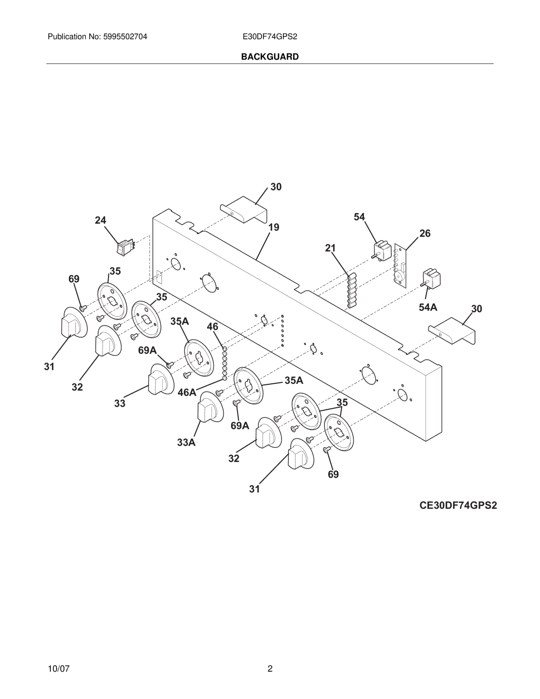 Electrolux 30366373P70S2 manual CE30DF74GPS2 