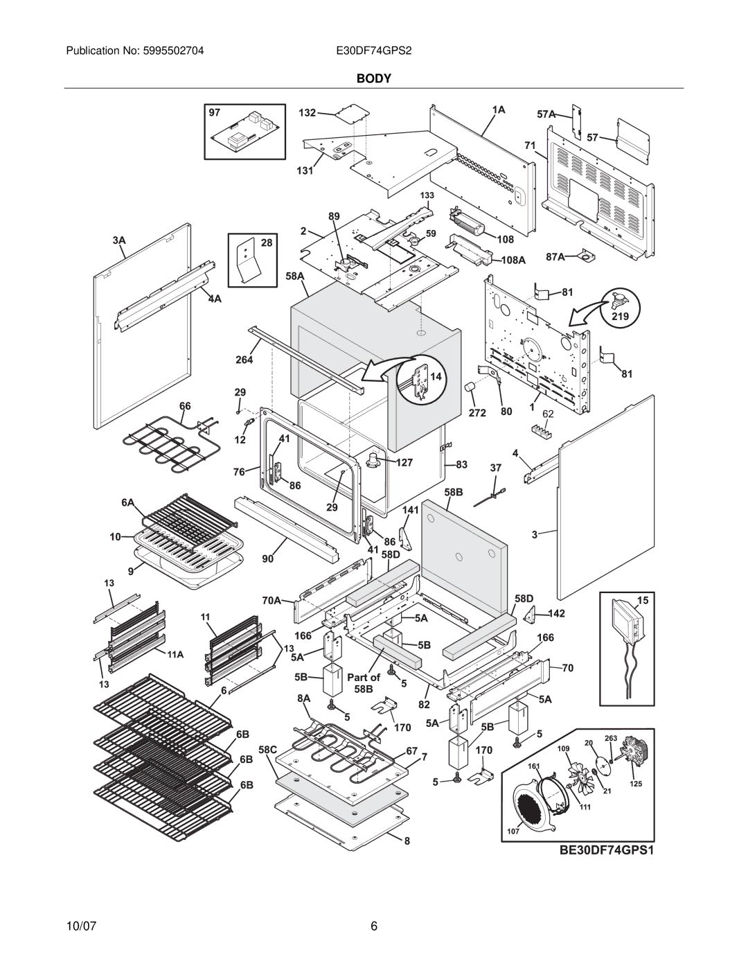 Electrolux E30DF74GPS2, 30366373P70S2 manual Body 