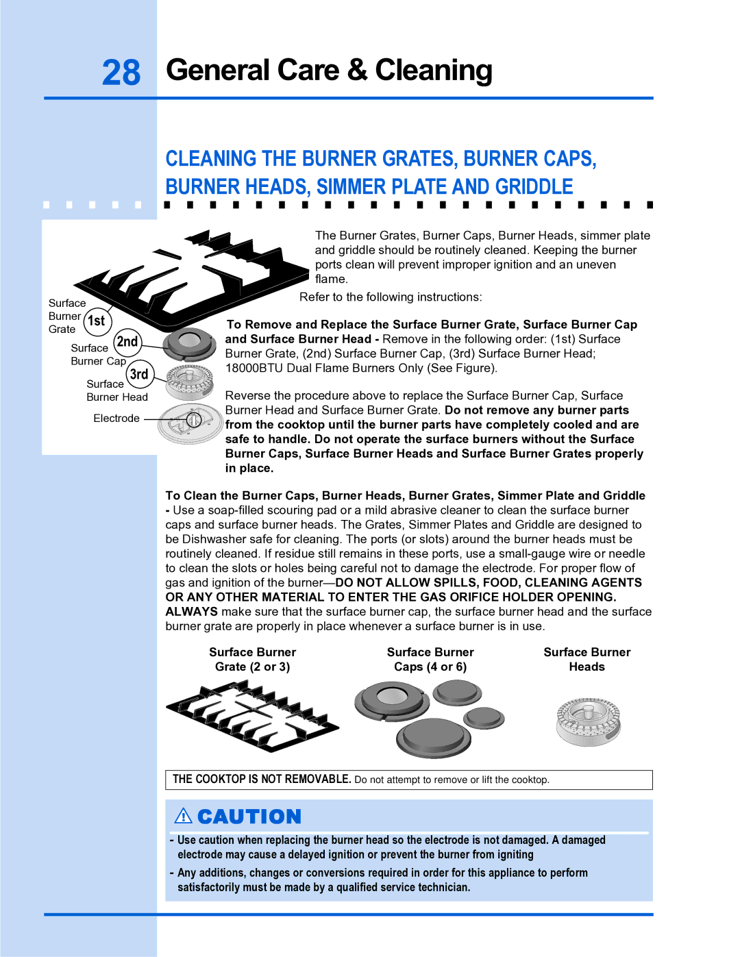 Electrolux E30DF74GPS, E36DF76GPS manual General Care & Cleaning 