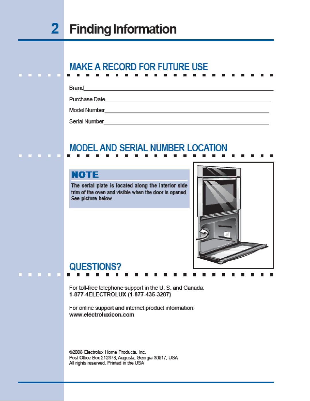 Electrolux E30EW85GSS manual 