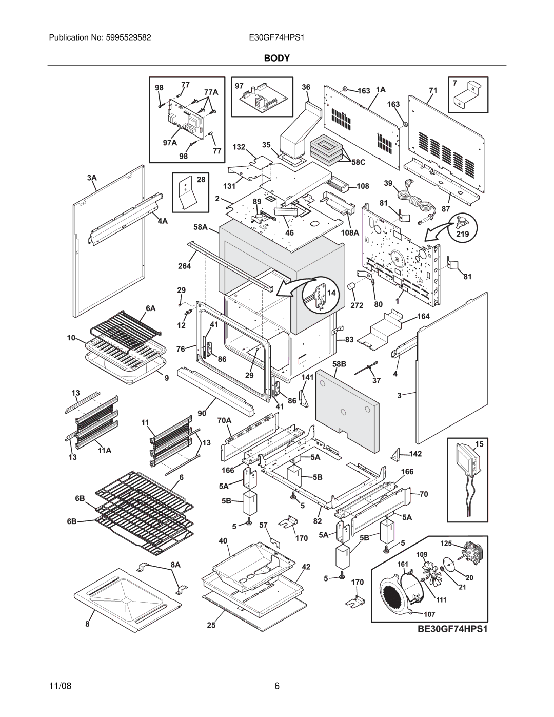 Electrolux E30GF74HPS1, 31066396E80S1 installation instructions Body 